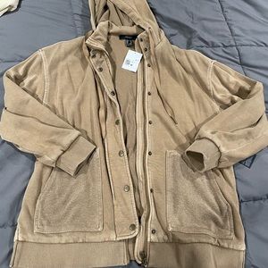 🌟 NEW FOREVER21 BROWN ZIP UP JACKET